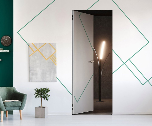 Двери скрытого монтажа под покраску SecretDoors Light внутреннего открывания