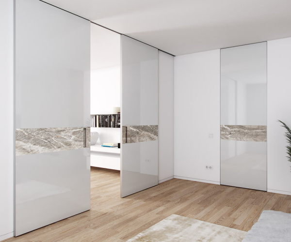 أبواب межкомнатные раздвижные AluDoors PLANO L