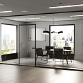 Aluminum glass partitions